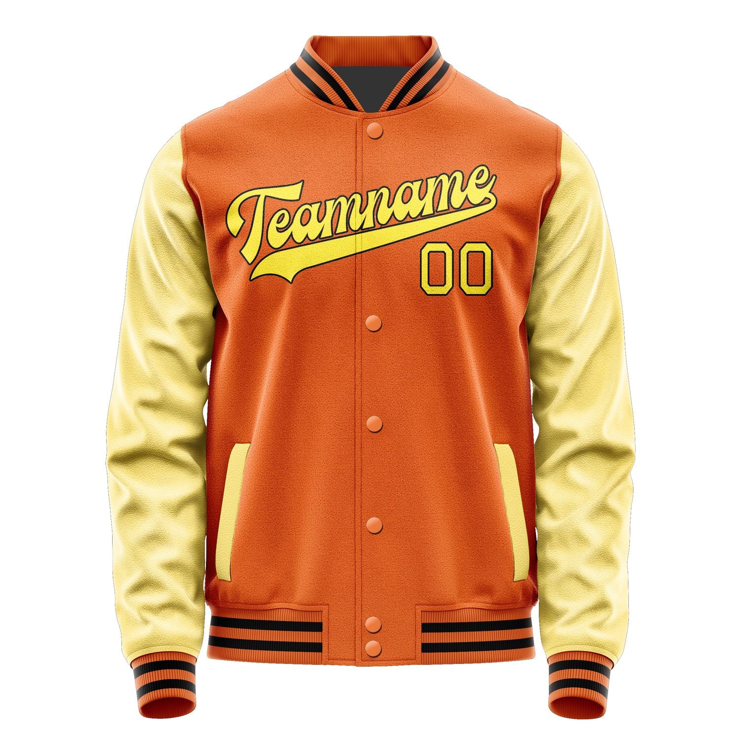 Custom Orange Light Yellow Jacket JA2828262817B31726