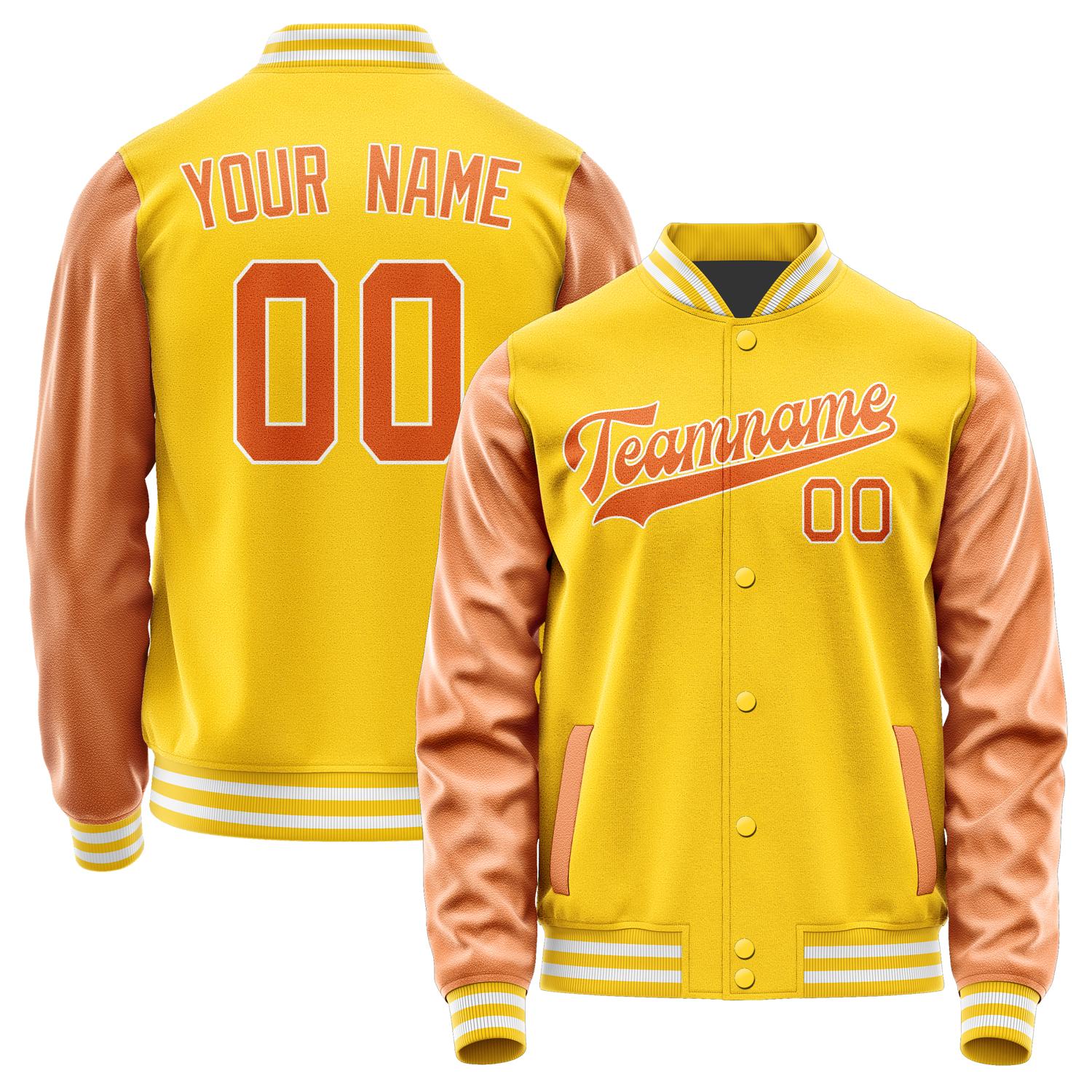 Custom Gold Orange Jacket JA3030283018B31828