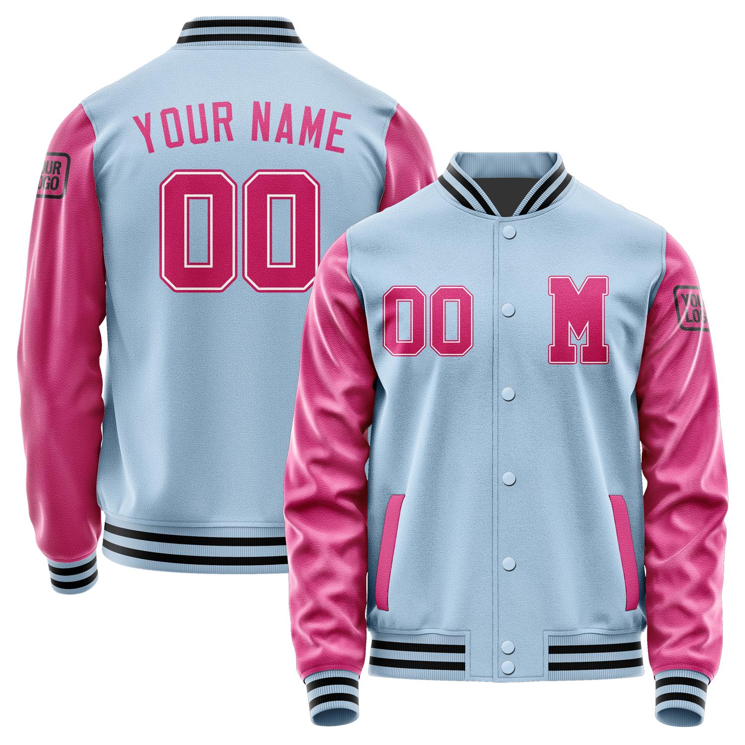 Custom Light Blue Pink Jacket Jb0808130817131817