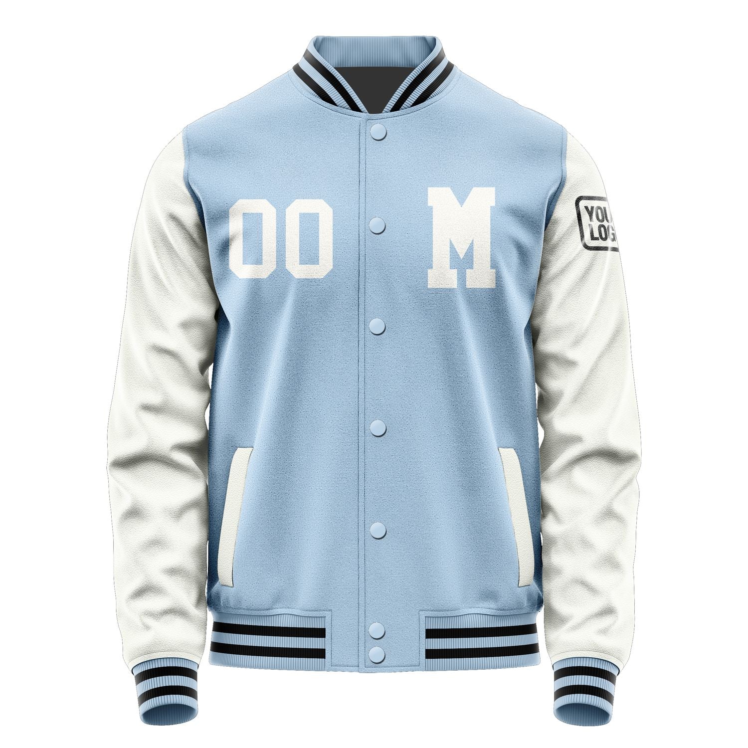 Custom Light Blue White Jacket Jb0808180817181817