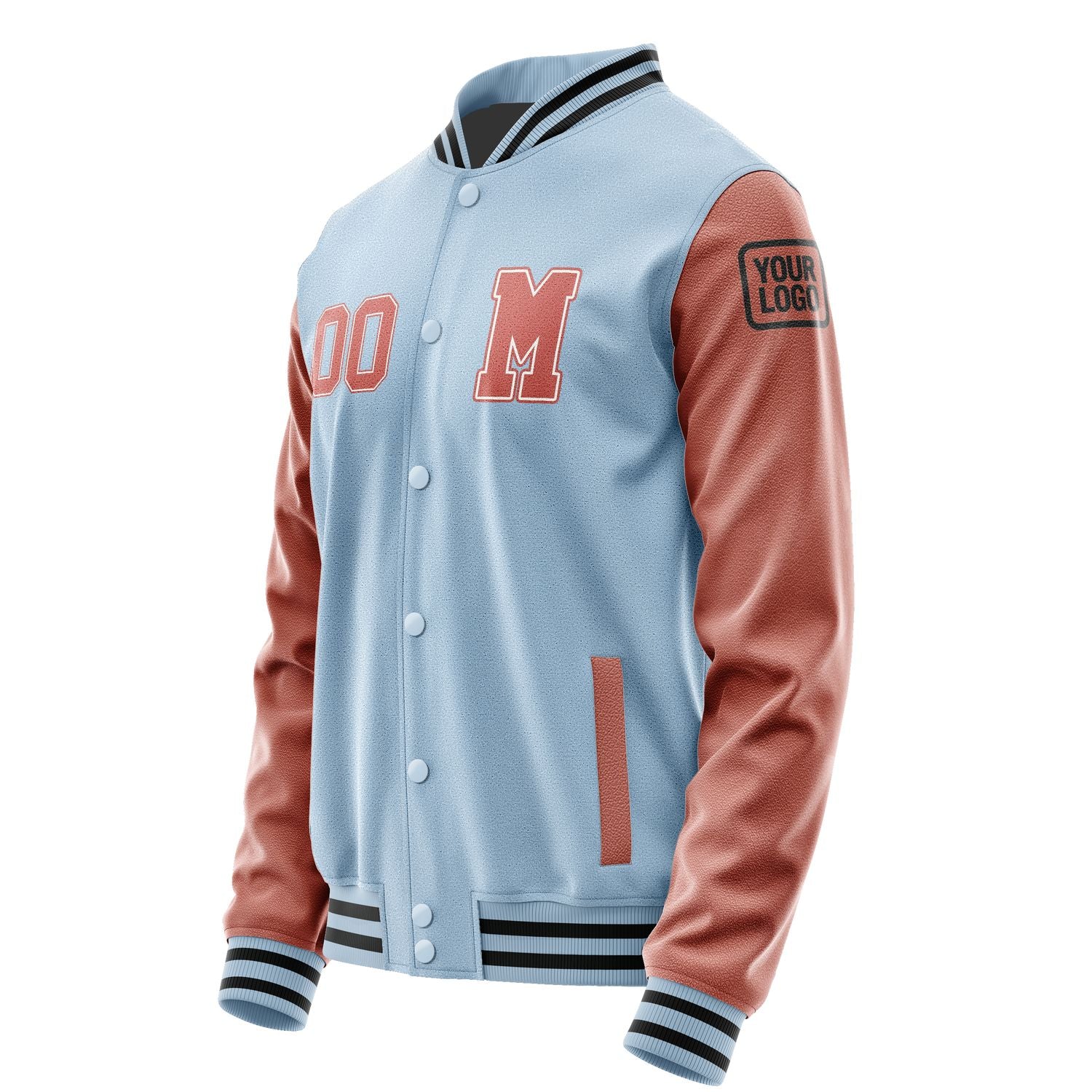Custom Light Blue Copper Rose Jacket Jb0808290817291817