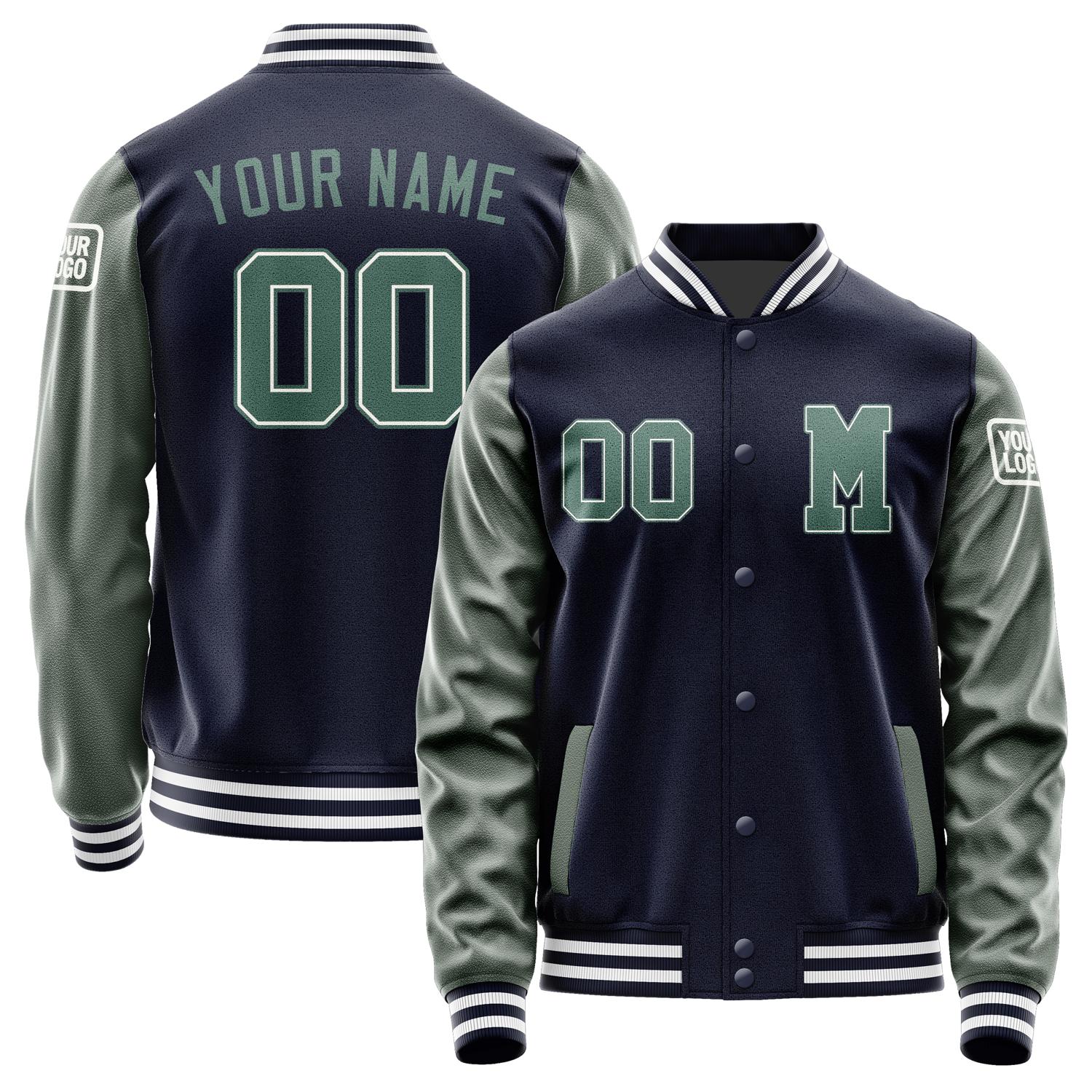 Custom Navy Blue Green Jacket Jb1111271118271818