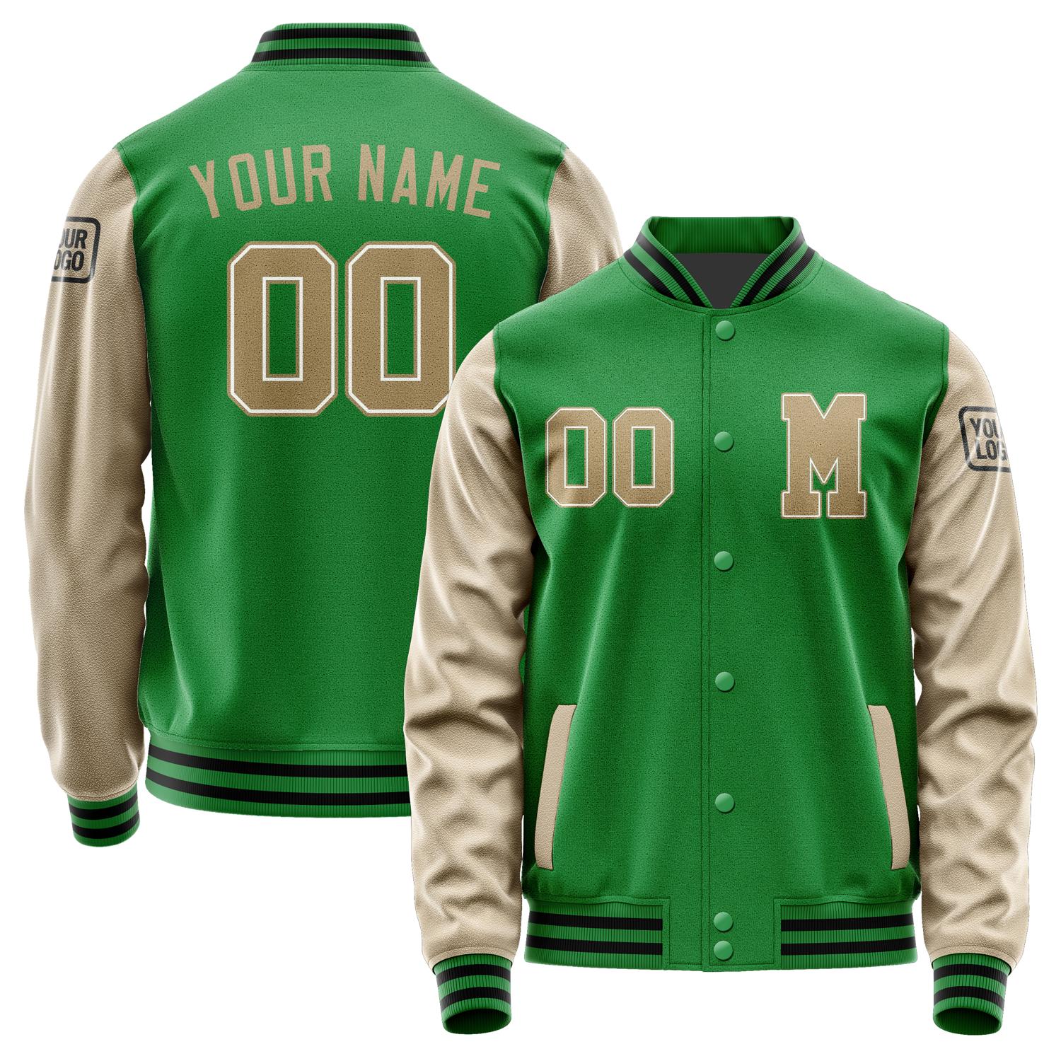 Custom Emerald Green Light Khaki Jacket Jb2424252417251817