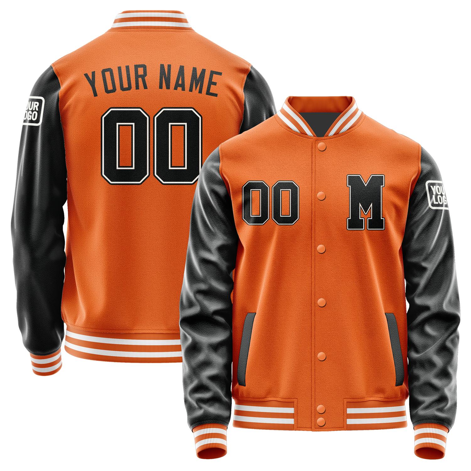 Custom Orange Black Jacket Jb2828172818171818