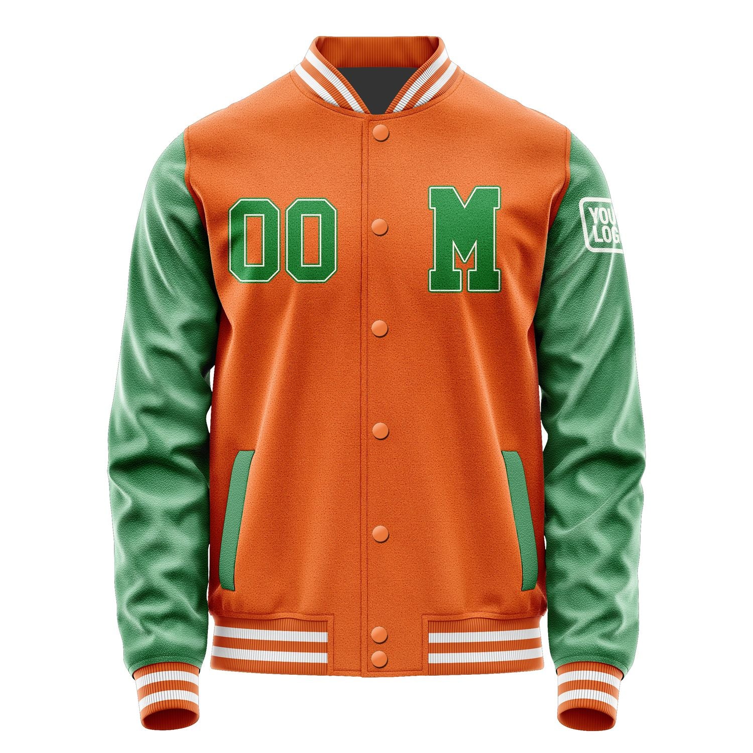 Custom Orange Emerald Green Jacket Jb2828242818241818